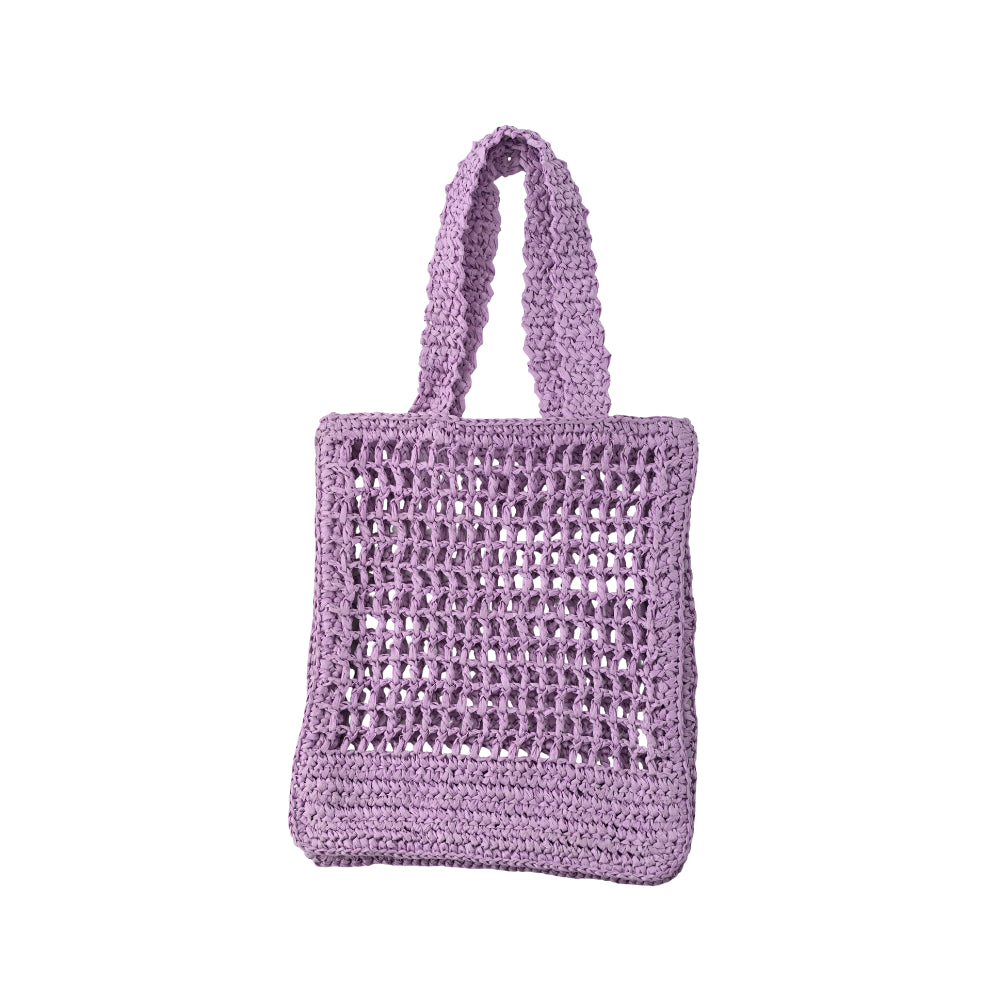 Gelato Series Straw Tote Bag - PURPLE